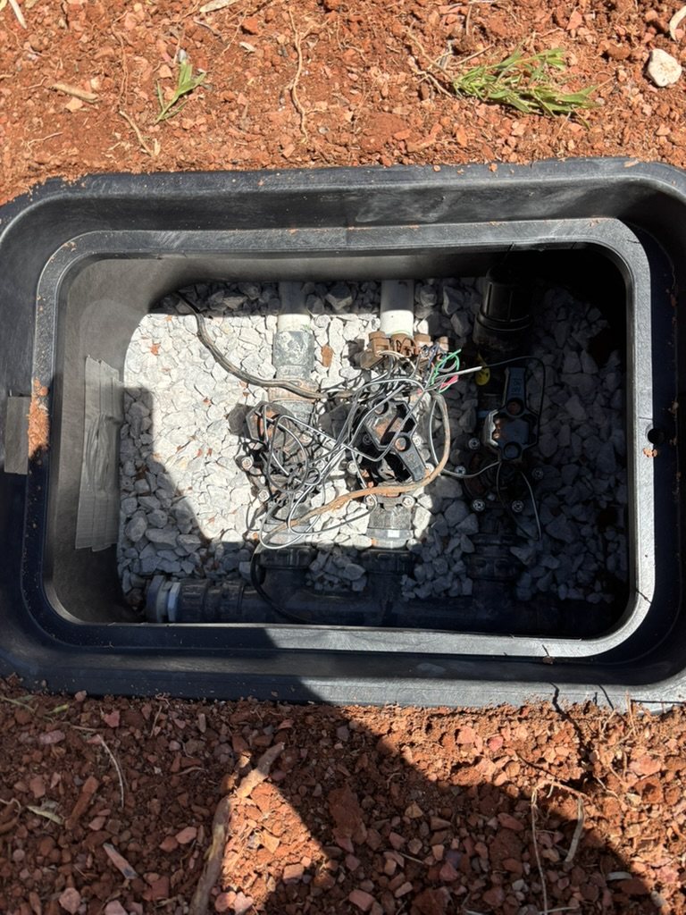 Sprinkler valve box repair and installation